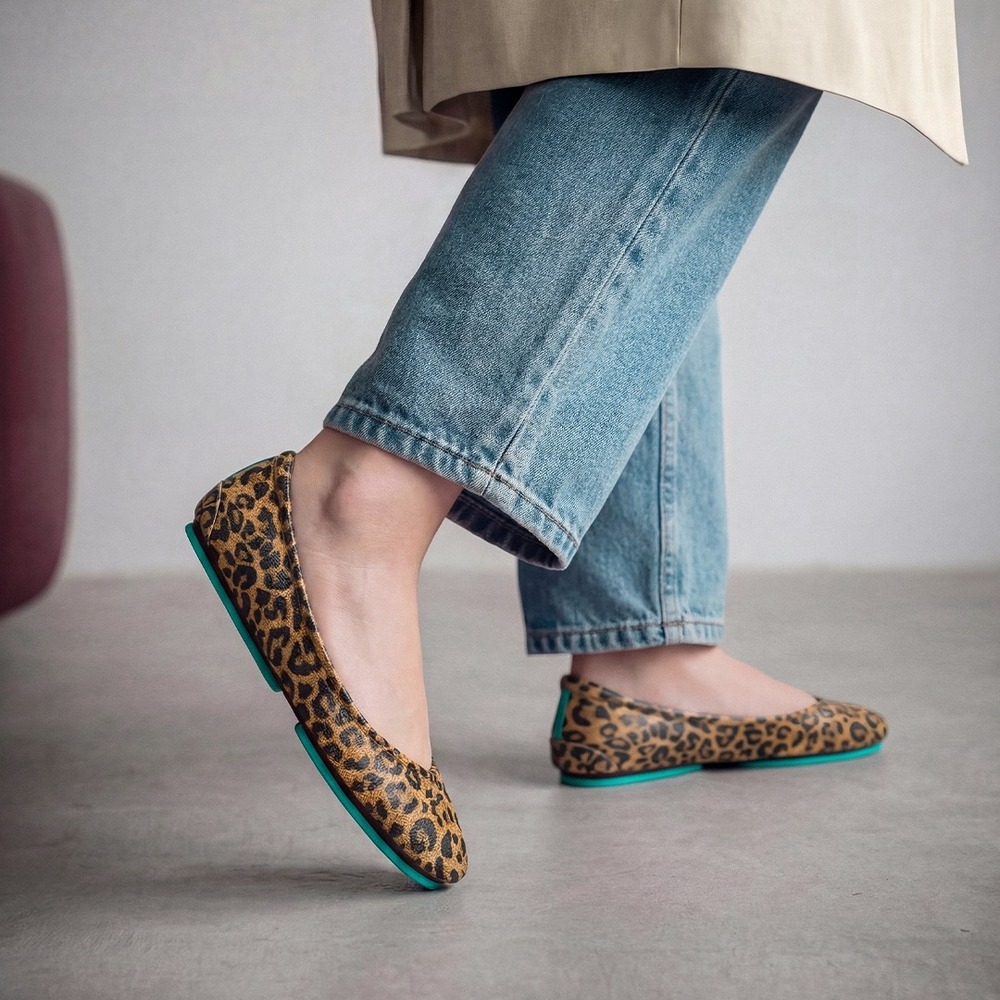 Tieks Leopard Print Ballet Flats Size 8